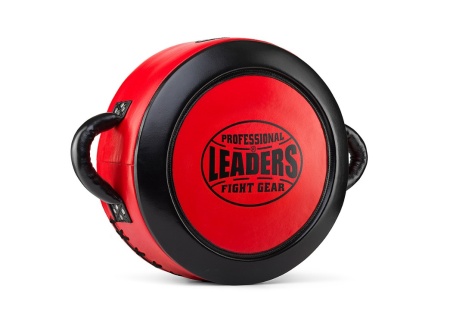 Подушка тренерская LEADERS MID BK/RD (ONE, кожа, черный/красный) Диаметр-30 см, толщина-19см